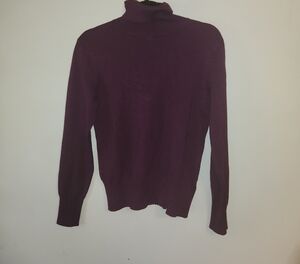 Time and Tru Women's Purple Turtleneck Sweater